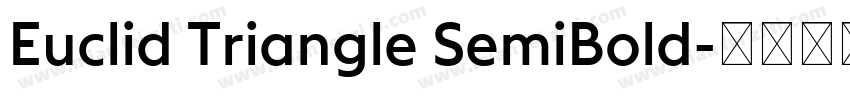 Euclid Triangle SemiBold字体转换